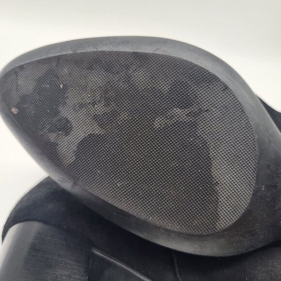 Aquatalia Women's SZ 7 Darianna Black Suede Chunky Heeled Boots Booties #410259 - Picture 8 of 12